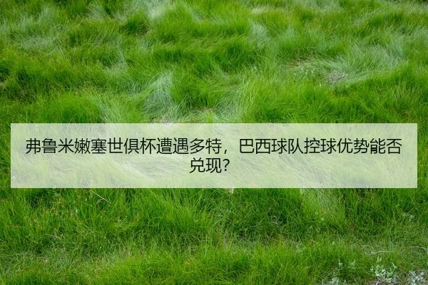 弗鲁米嫩塞世俱杯遭遇多特，巴西球队控球优势能否兑现？